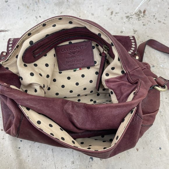 Cavalcanti Italian Leather Studded Purse Crossbody Bag - Picture 4 of 6